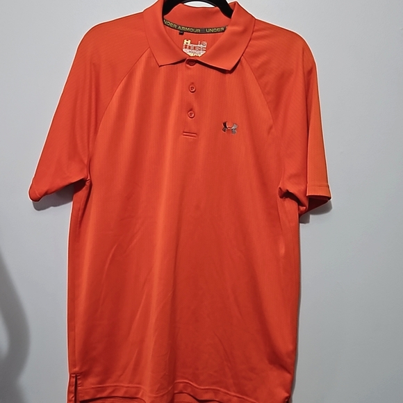 Under Armour Catalyst Heat Gear Loose Polo Short Sleeve Shirt Size L #M-157 - Picture 1 of 13